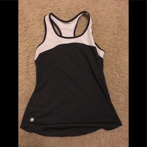 Gray and White Athleta tank